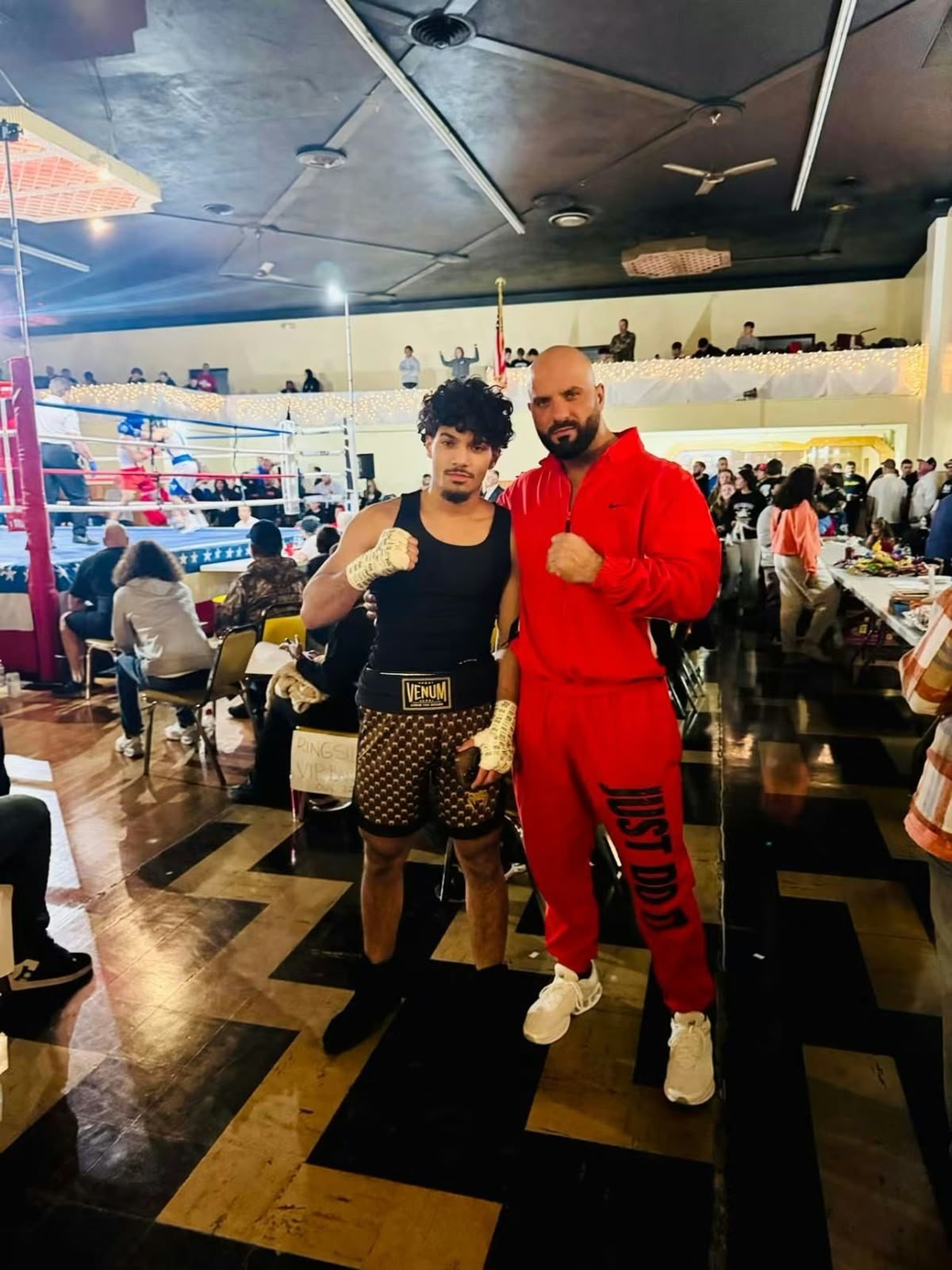 Ringside with a young boxer